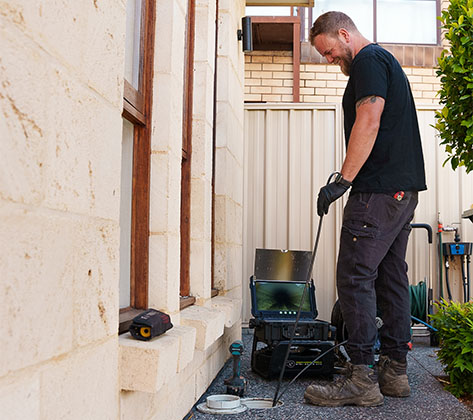 inspection of blocked drain